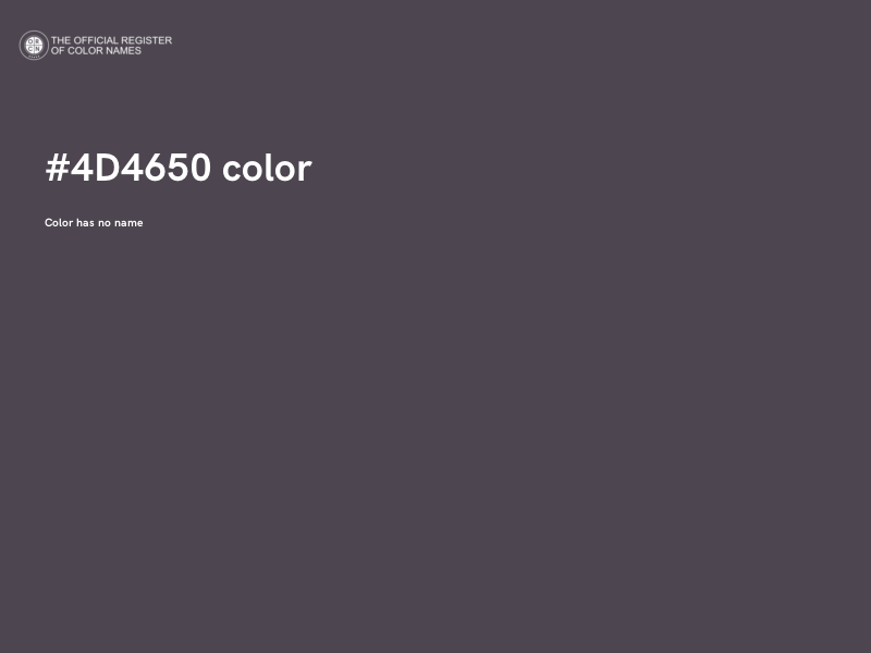 #4D4650 color image