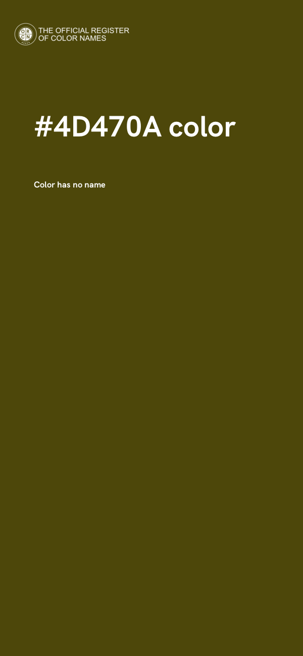 #4D470A color image