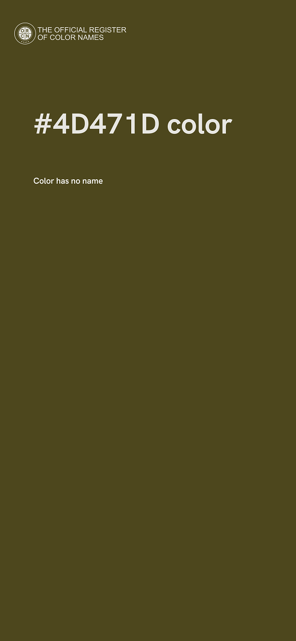 #4D471D color image