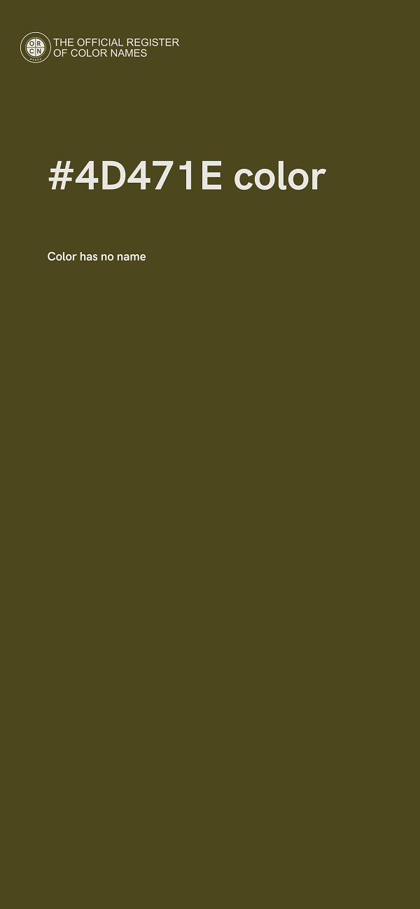 #4D471E color image