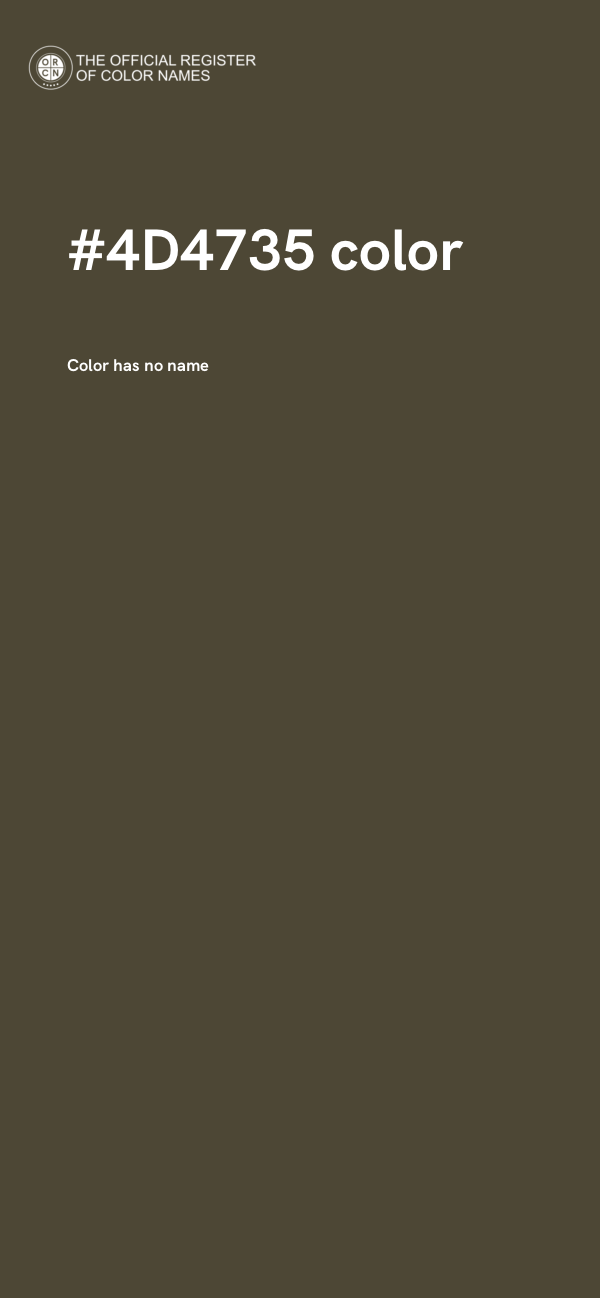 #4D4735 color image