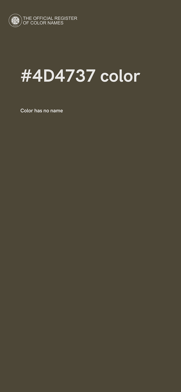 #4D4737 color image