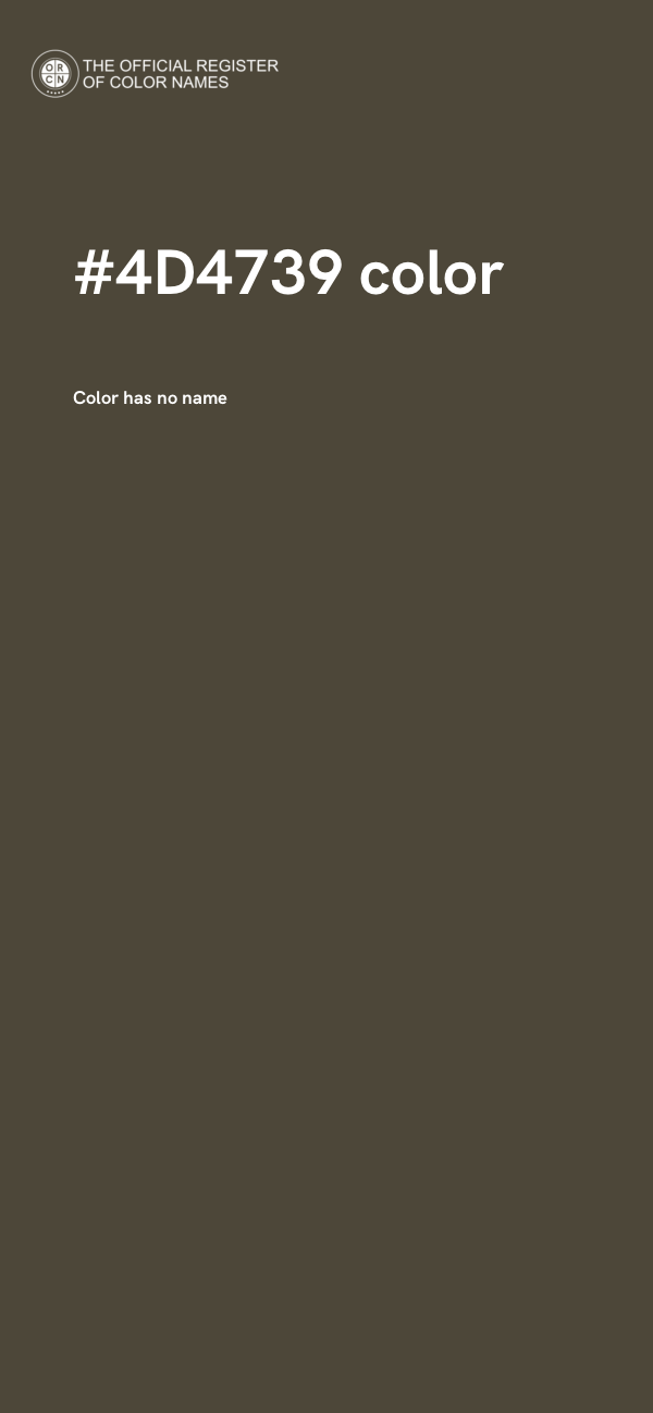 #4D4739 color image
