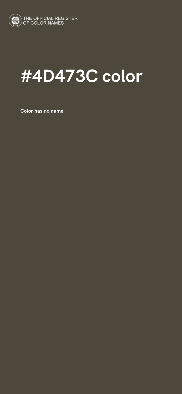 #4D473C color image