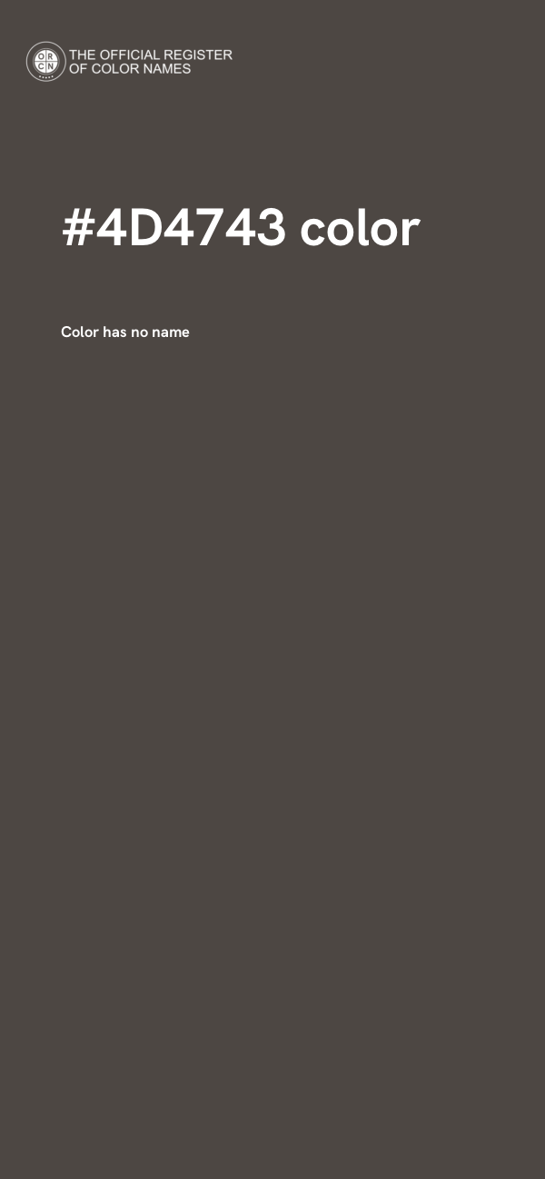 #4D4743 color image