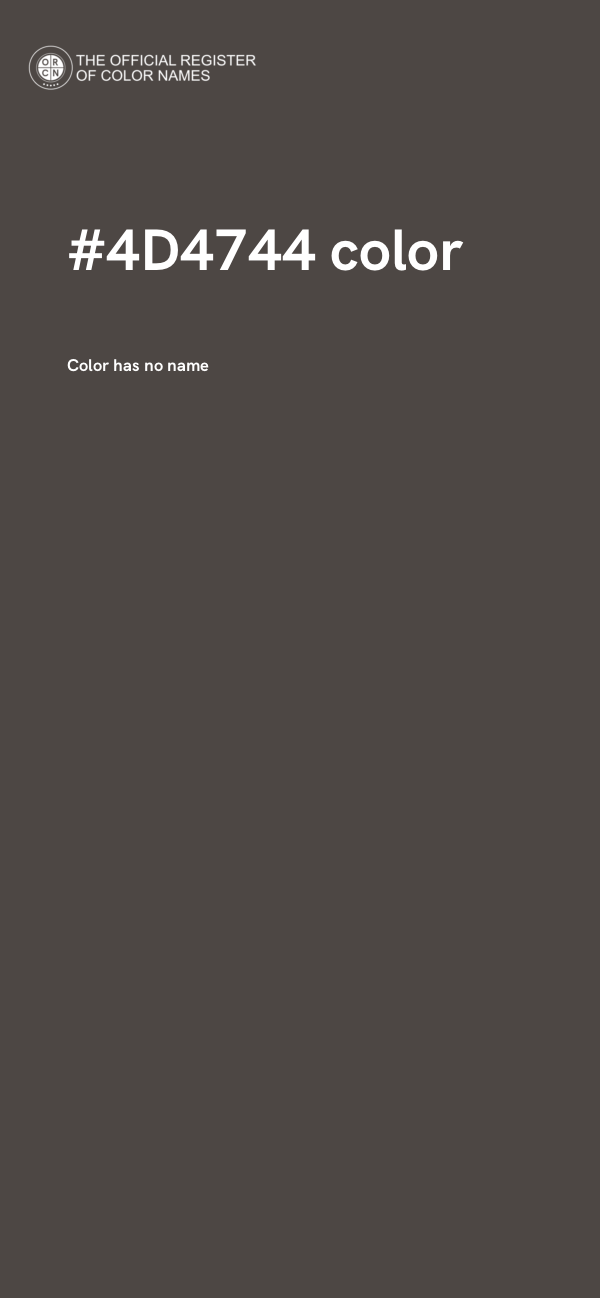 #4D4744 color image