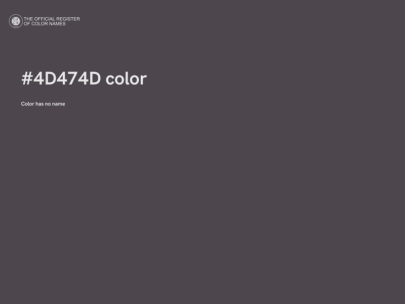 #4D474D color image