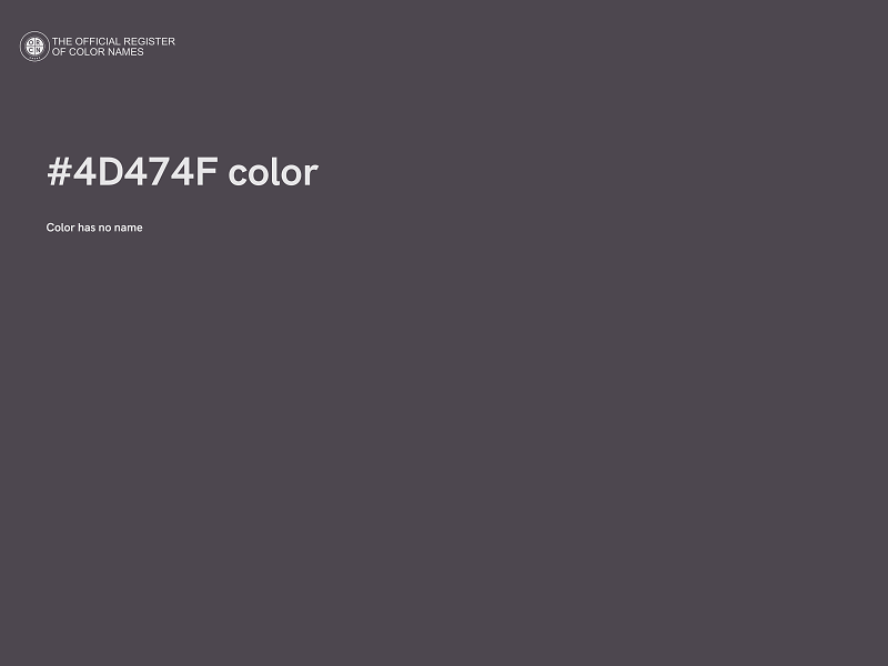 #4D474F color image