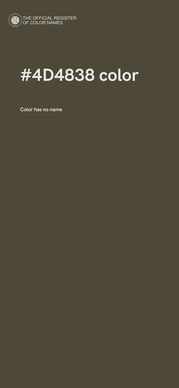 #4D4838 color image