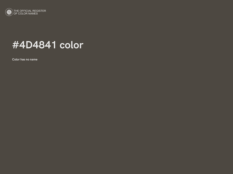 #4D4841 color image