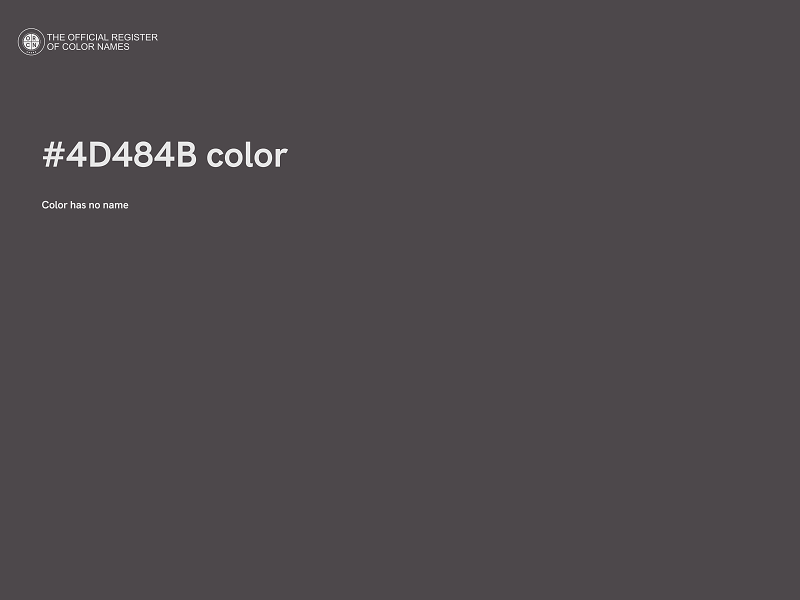#4D484B color image