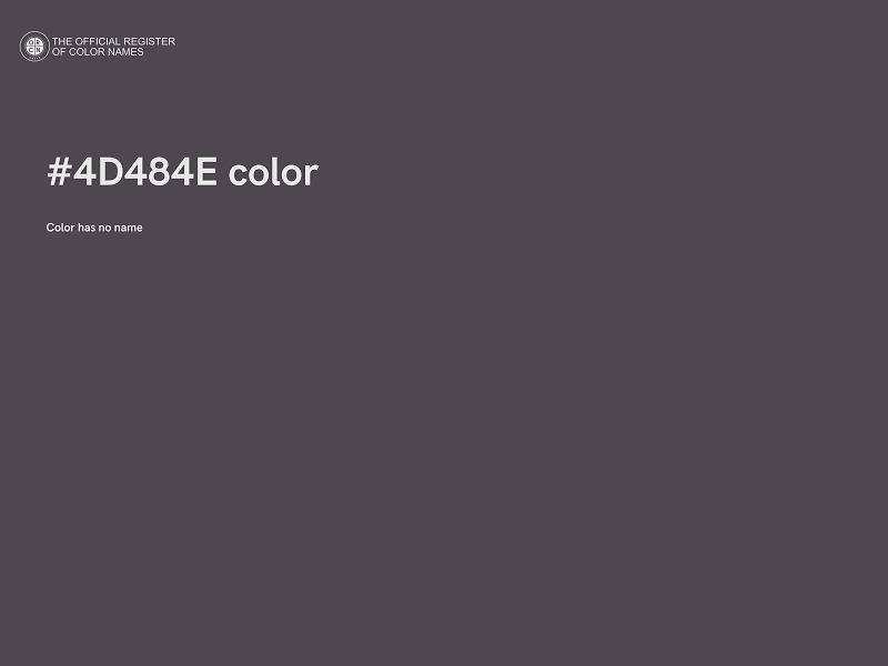 #4D484E color image