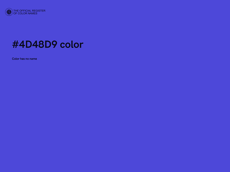 #4D48D9 color image