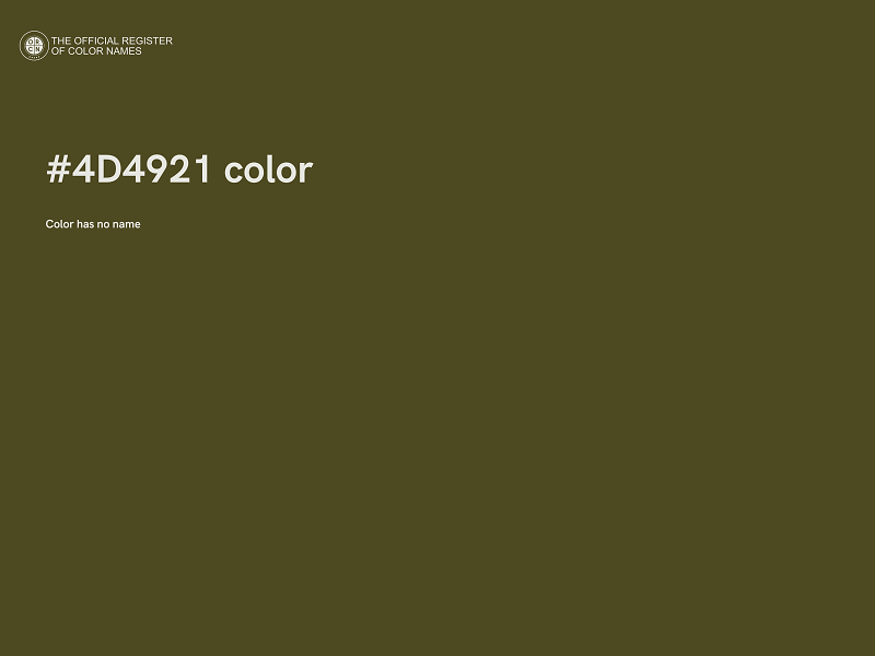 #4D4921 color image