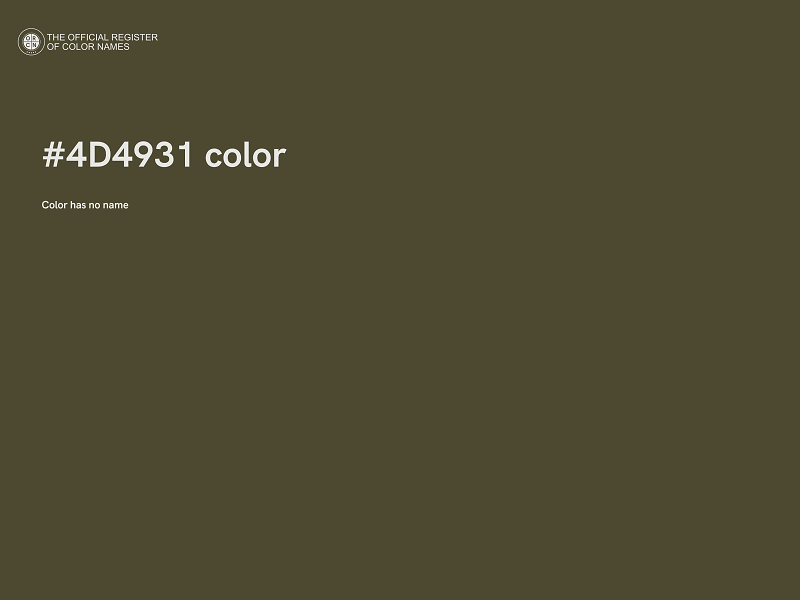 #4D4931 color image