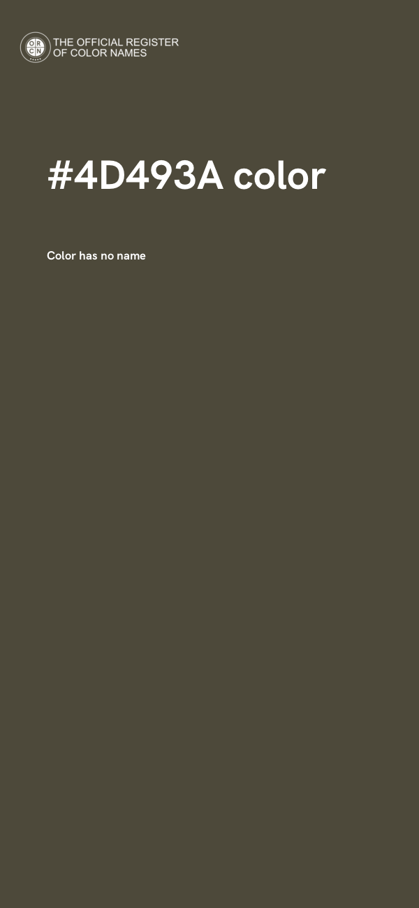 #4D493A color image