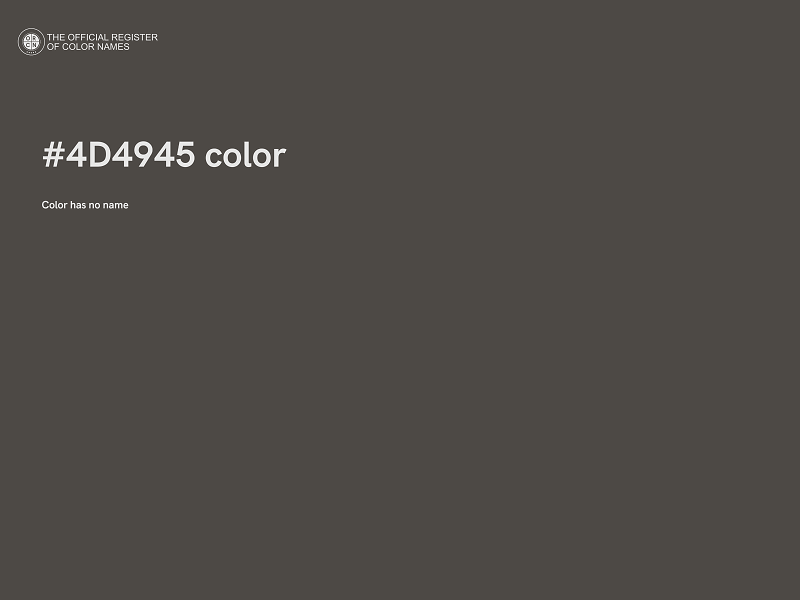 #4D4945 color image