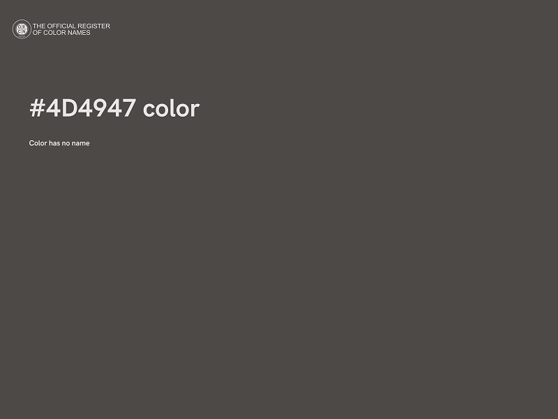 #4D4947 color image