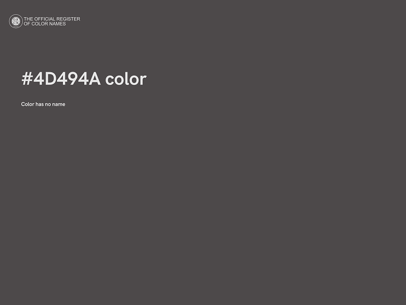 #4D494A color image