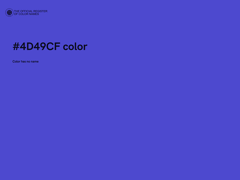 #4D49CF color image