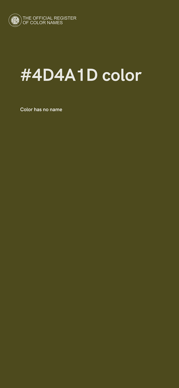 #4D4A1D color image