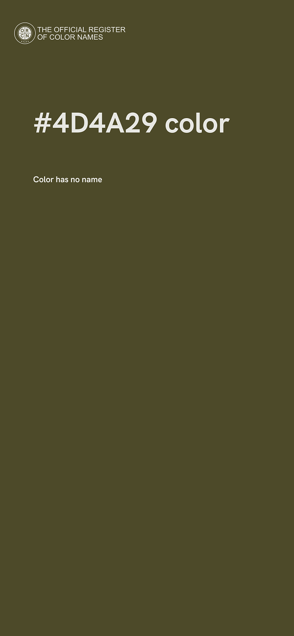 #4D4A29 color image