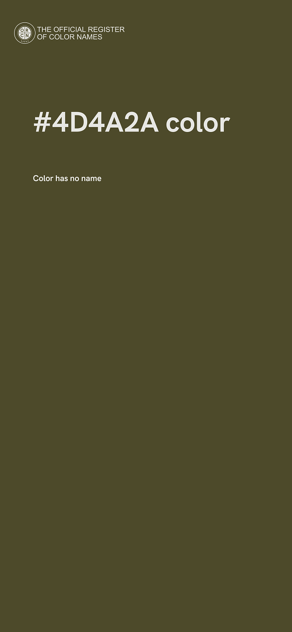 #4D4A2A color image