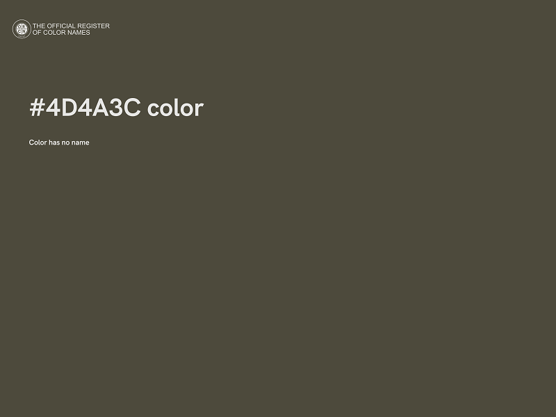 #4D4A3C color image