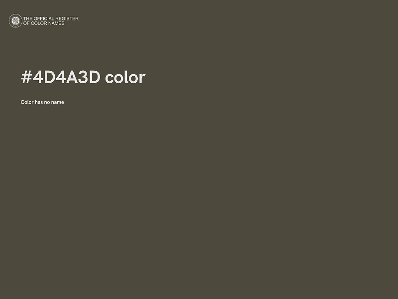 #4D4A3D color image