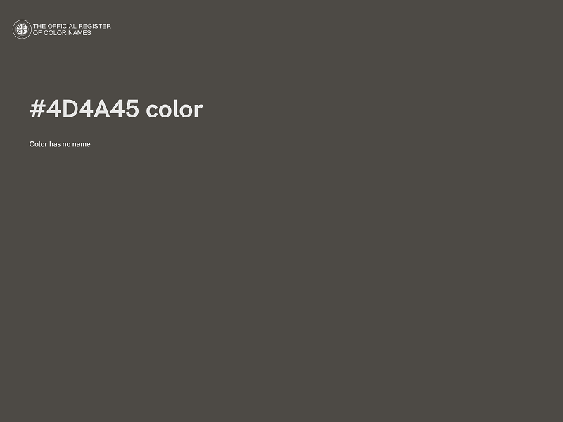 #4D4A45 color image