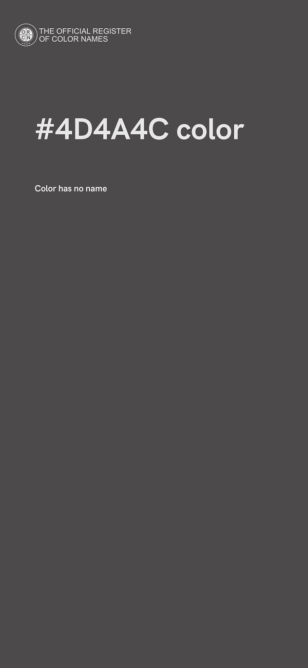 #4D4A4C color image