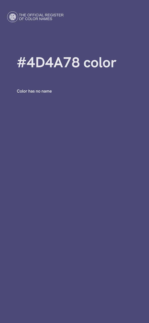 #4D4A78 color image