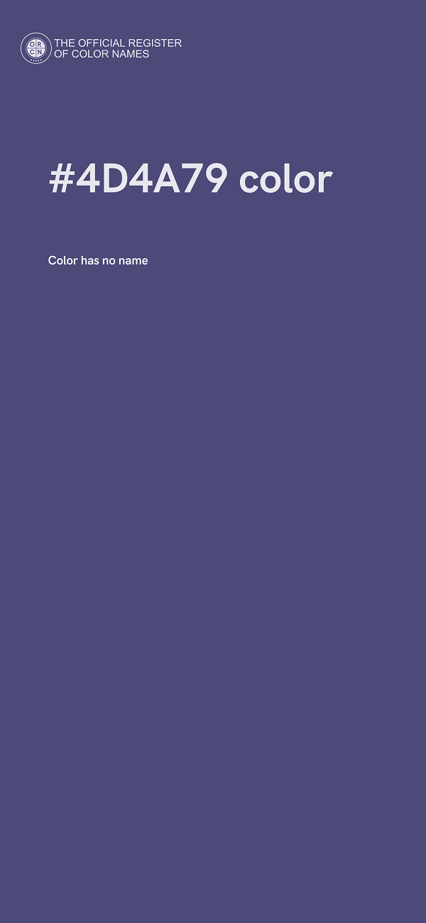 #4D4A79 color image