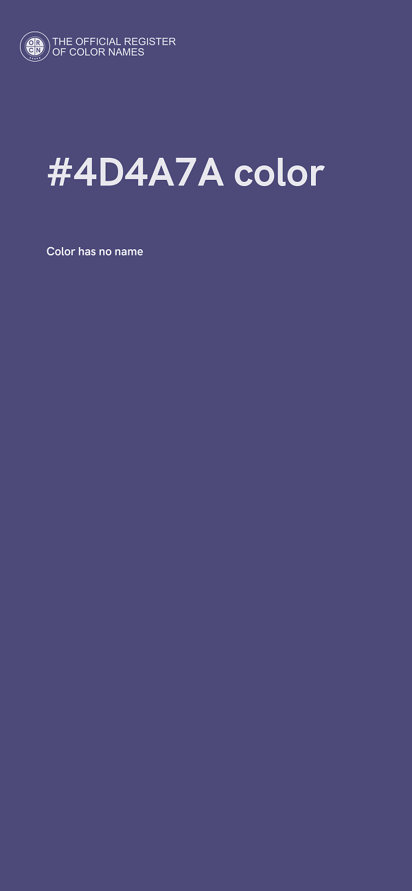 #4D4A7A color image