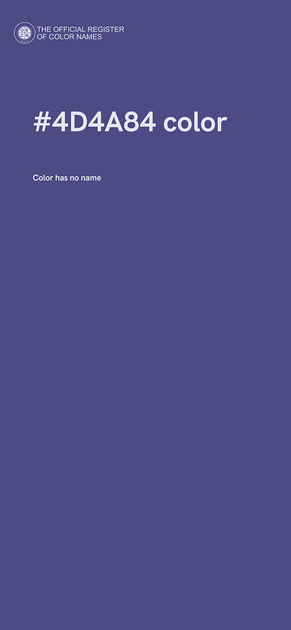 #4D4A84 color image