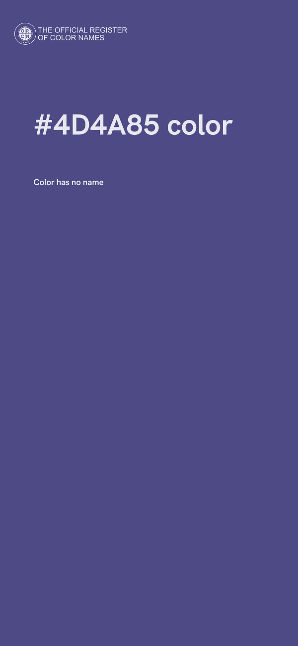#4D4A85 color image