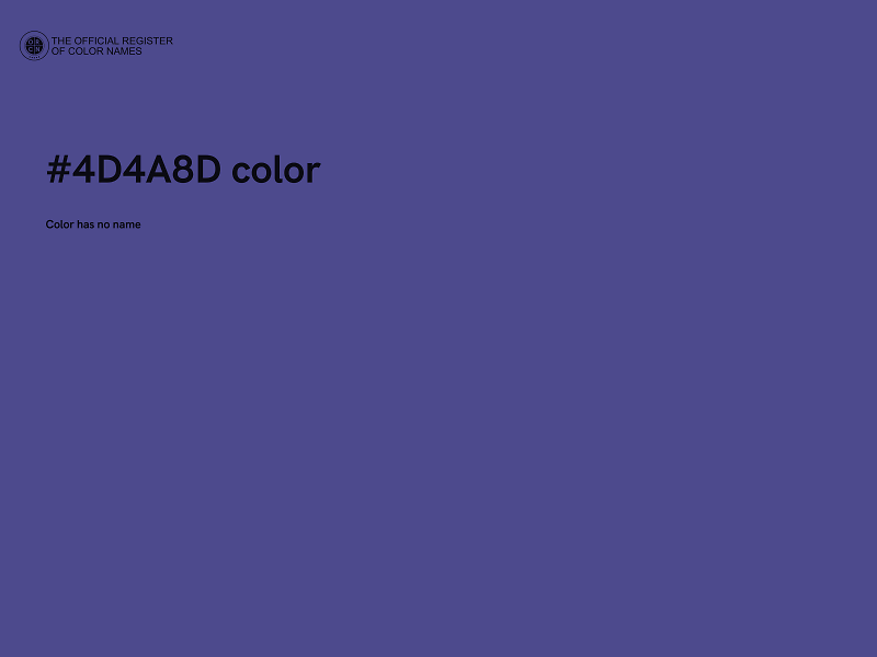 #4D4A8D color image