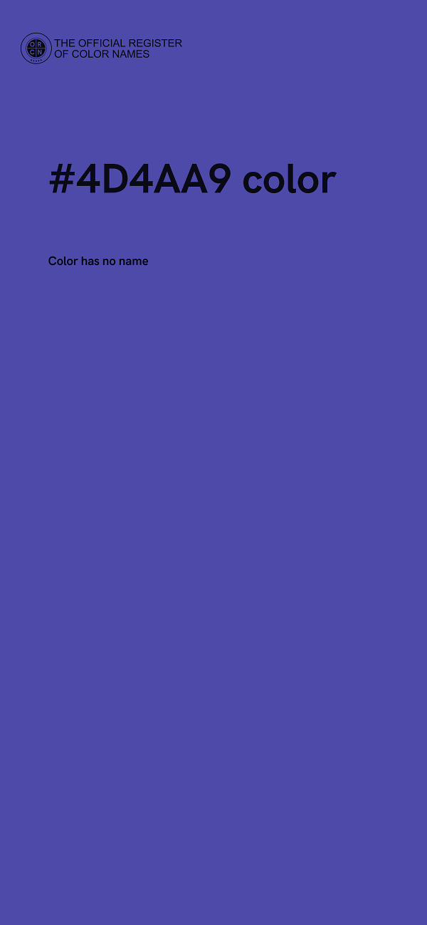 #4D4AA9 color image