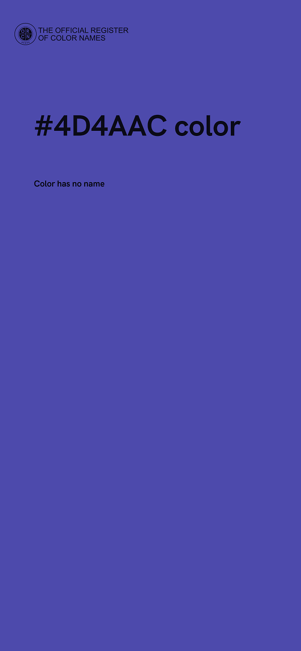 #4D4AAC color image