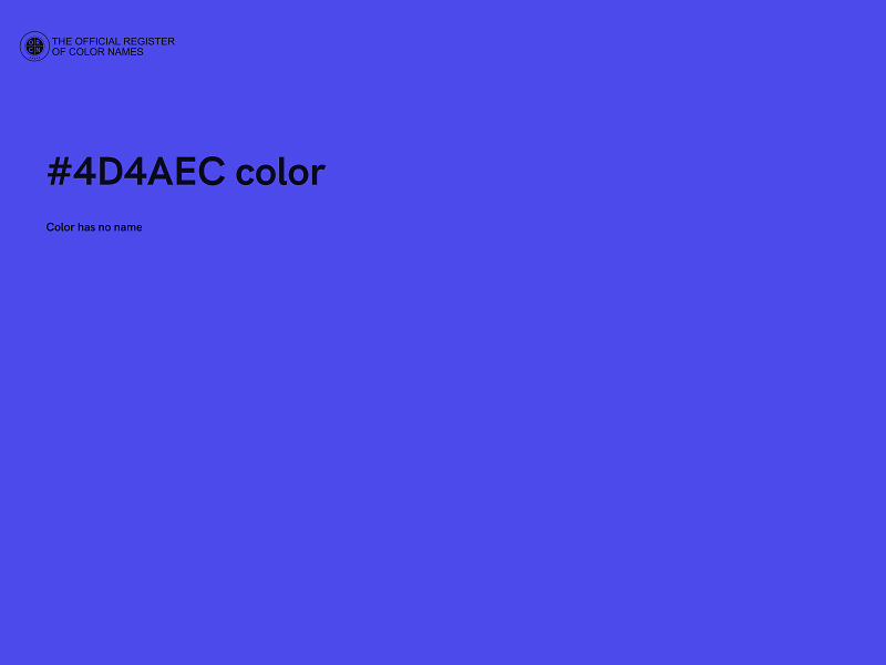 #4D4AEC color image