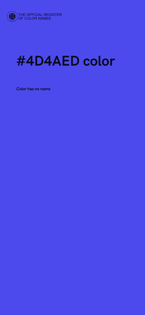 #4D4AED color image