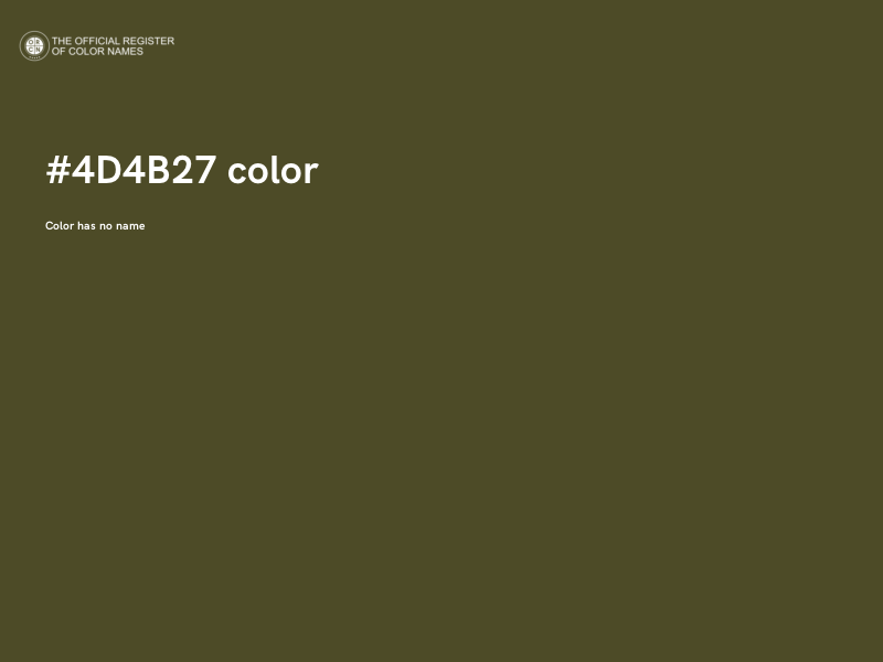 #4D4B27 color image