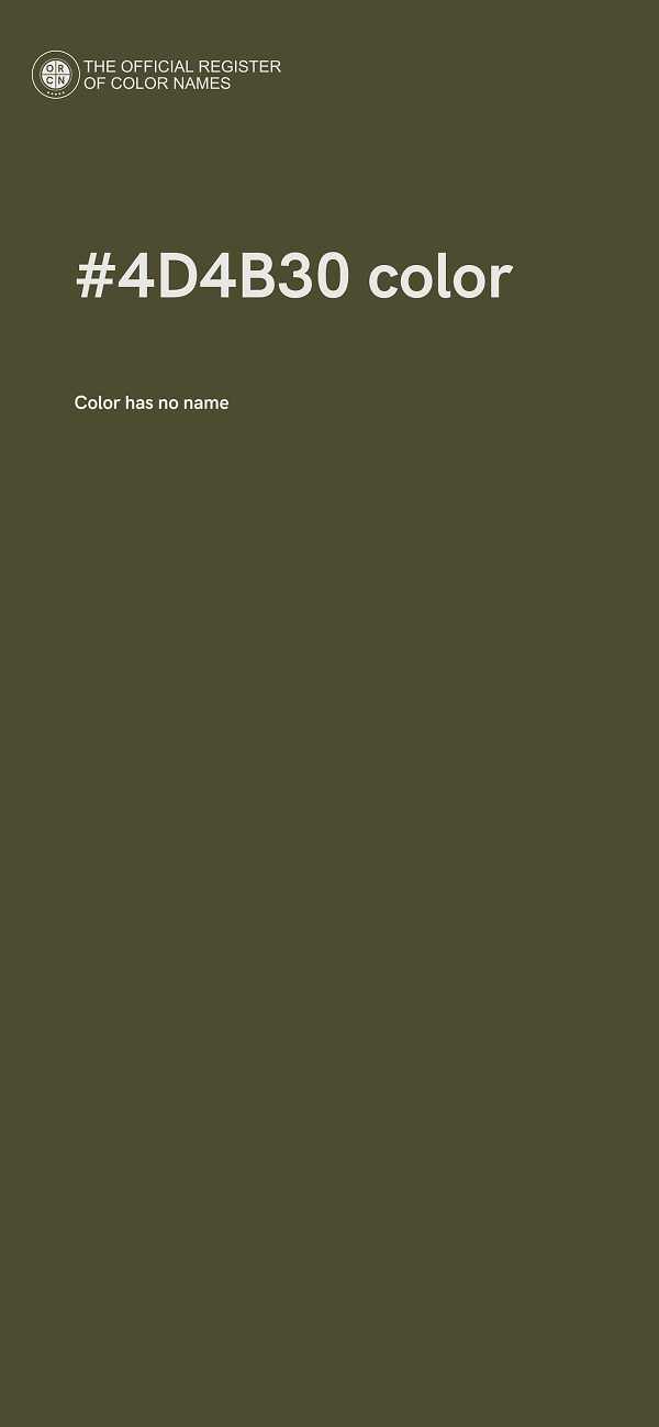 #4D4B30 color image