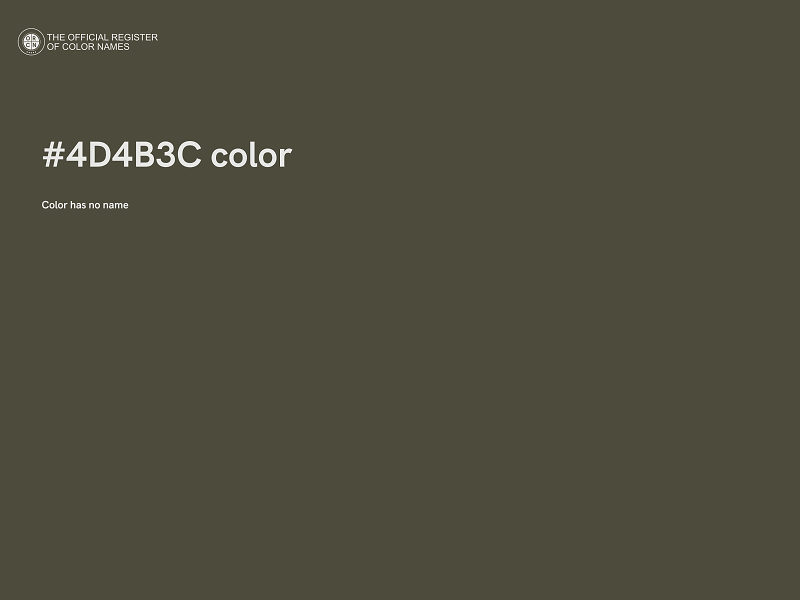 #4D4B3C color image