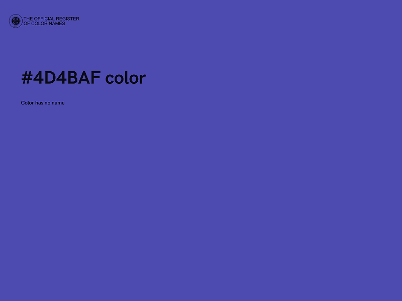 #4D4BAF color image