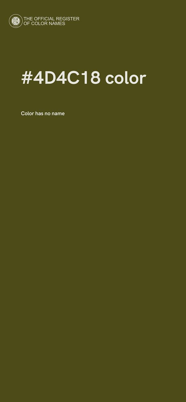 #4D4C18 color image