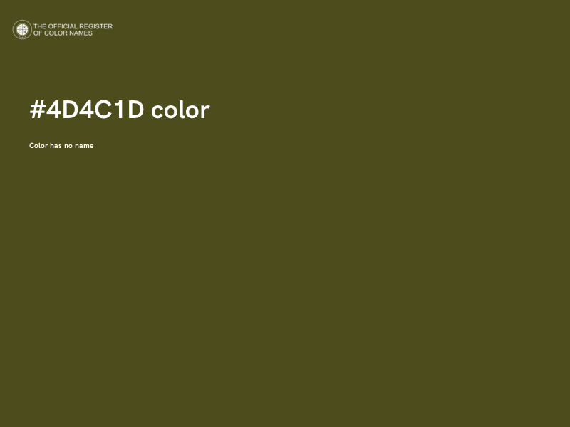 #4D4C1D color image