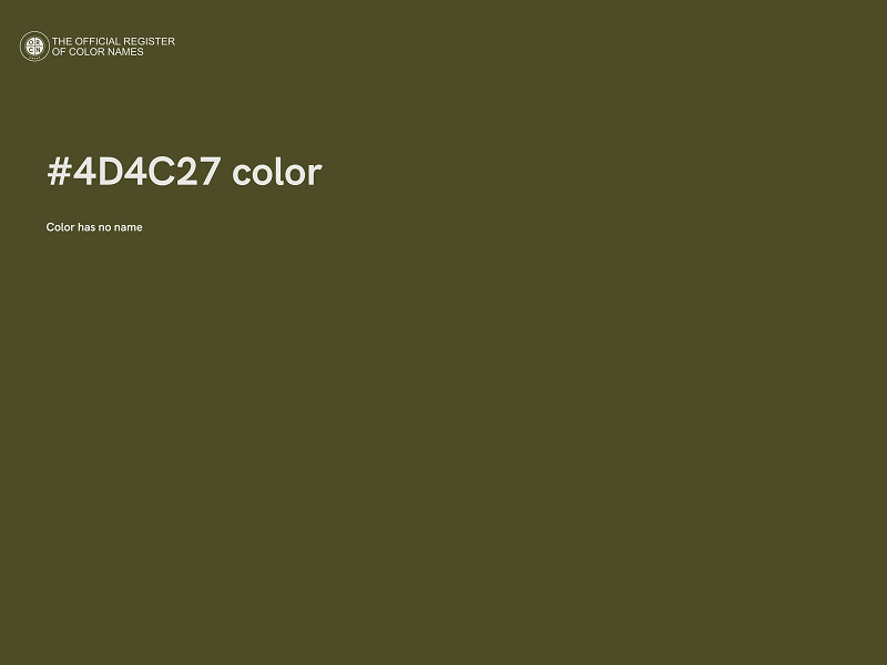 #4D4C27 color image