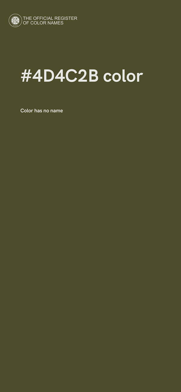#4D4C2B color image