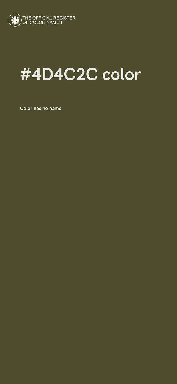 #4D4C2C color image